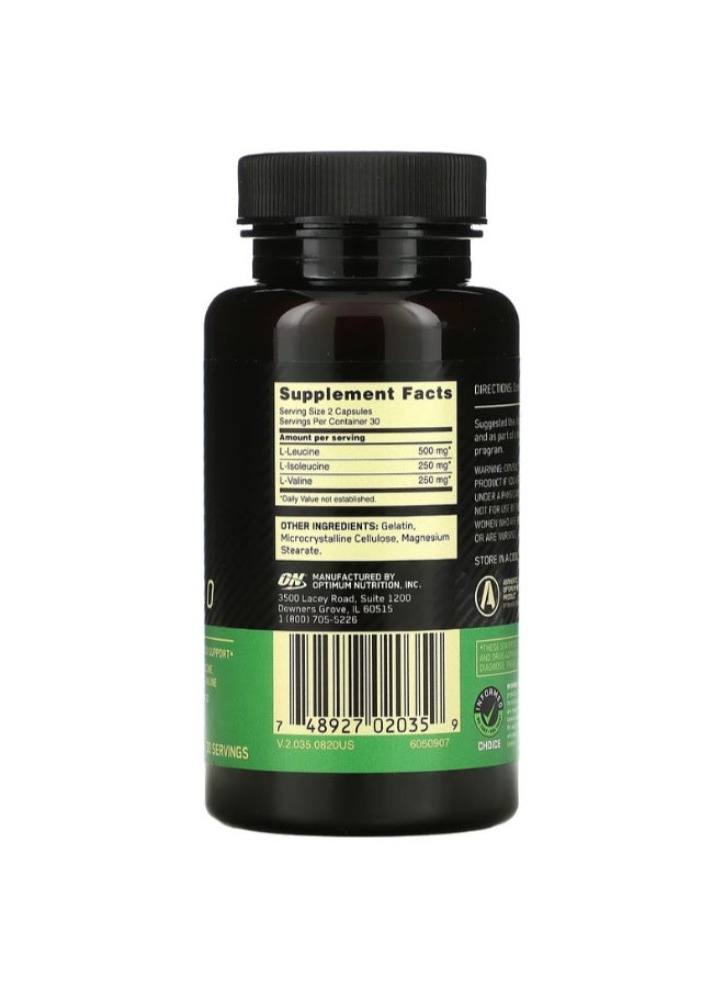 BCAA Branched Chain Amino Acids 60 Capsules