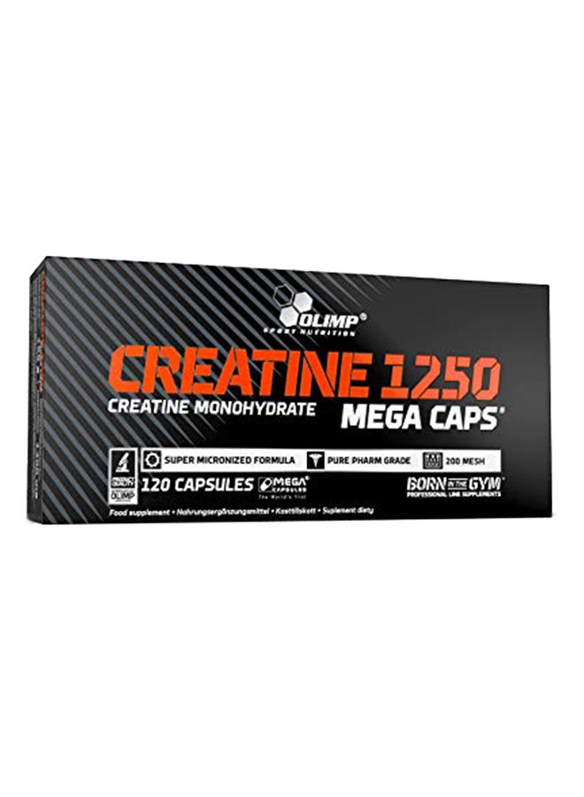 Creatine 1250 Mega Caps Food Supplement - 120 Capsules