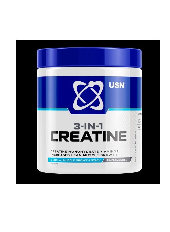Three In One Creatine Unflavoured 36 servings, 200g