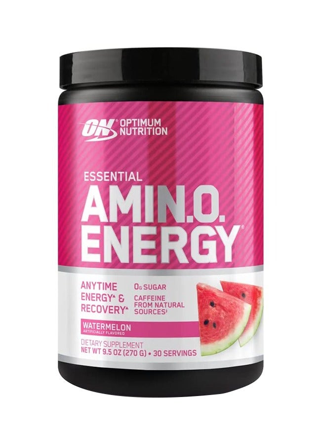 Amino Energy - Pre Workout With Green Tea, Bcaa, Amino Acids, Keto Friendly, Green Coffee Extract, 0 Grams of Sugar, Anytime Energy Powder - Watermelon, 270 G , 30 Servings