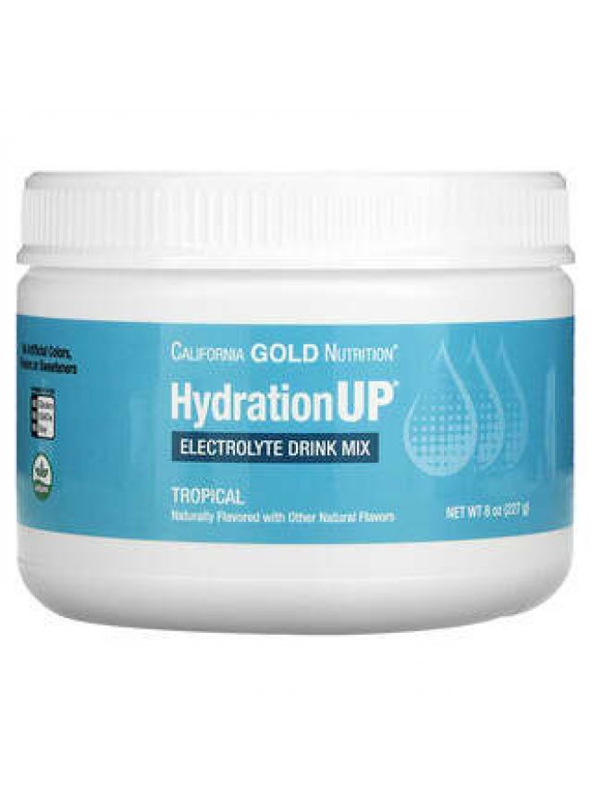 California Gold Nutrition HydrationUP Electrolyte Drink Mix Tropical 8 oz (227 g)