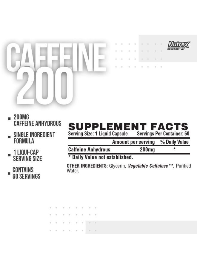 Caffeine Pills - 60 Capsules