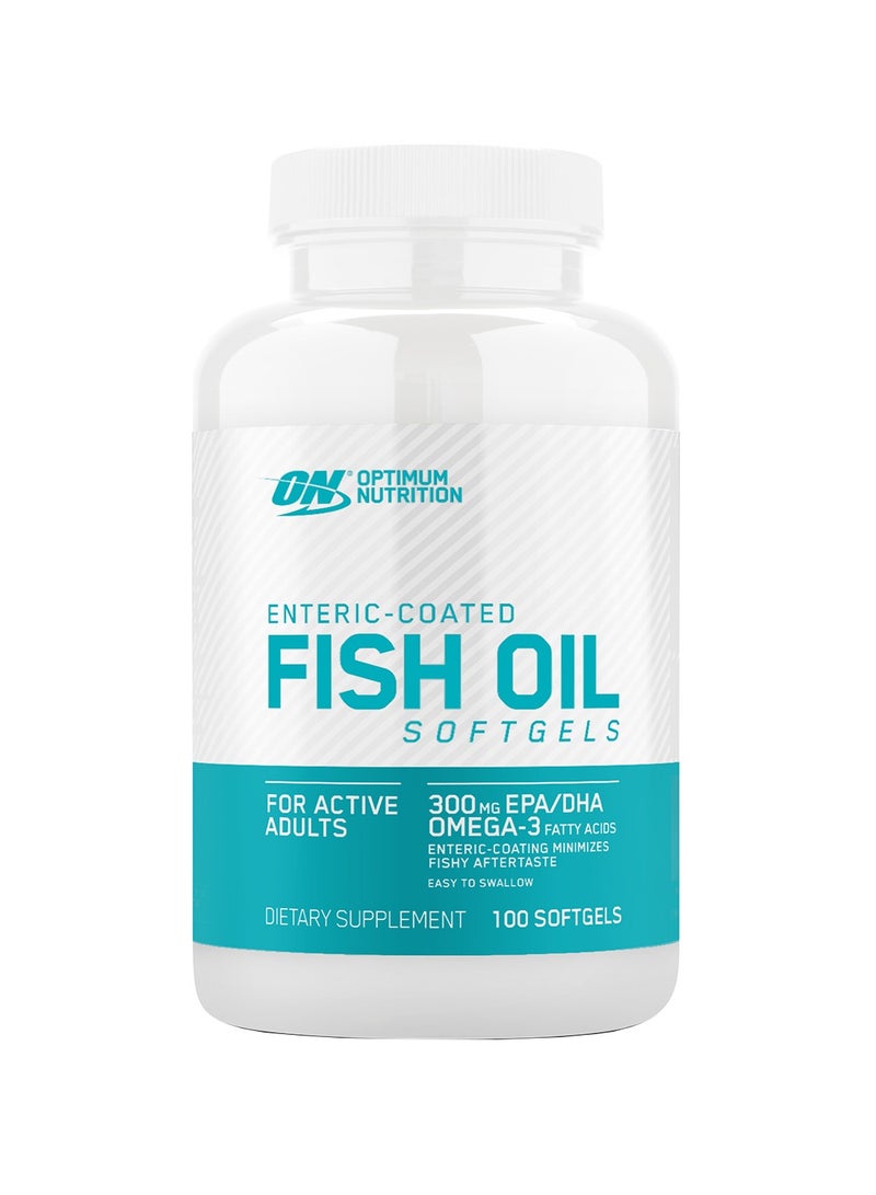 Omega 3 Fatty Acids EPA & DHA Fish Oil Softgels for Active Adults - 300 MG, 100 Softgels