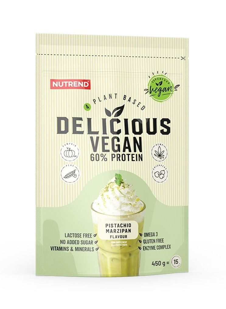 Delicious Vegan 60% Protein 450 G, Pistachio