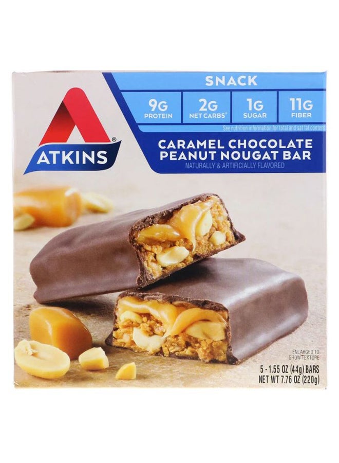 Pack Of 5 Caramel Chocolate Peanut Nougat Bar