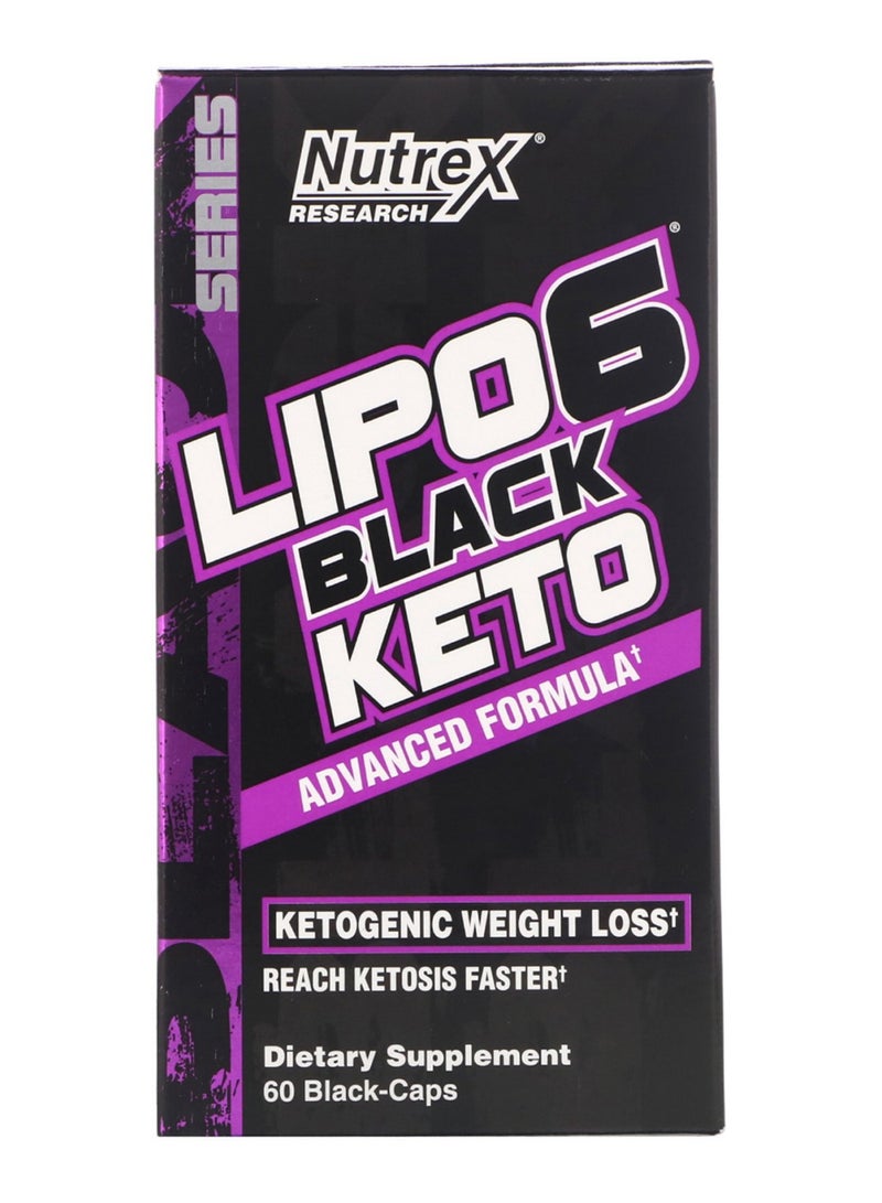 Lipo-6 Black Keto Advanced Formula - 60 Black-Caps
