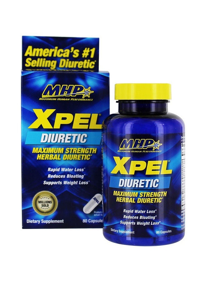 XPEL Diuretic, Rapid Water Loss, Dietary Supplements - 80 Capsules