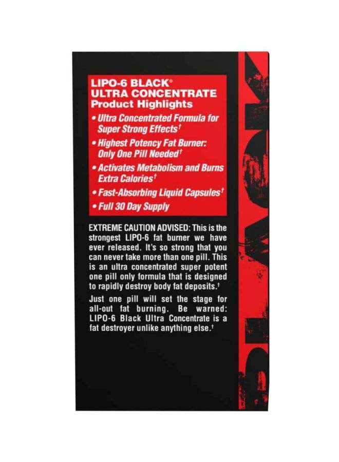 Lipo 6 Black Ultra Concentrate Supplement - 60 Capsules