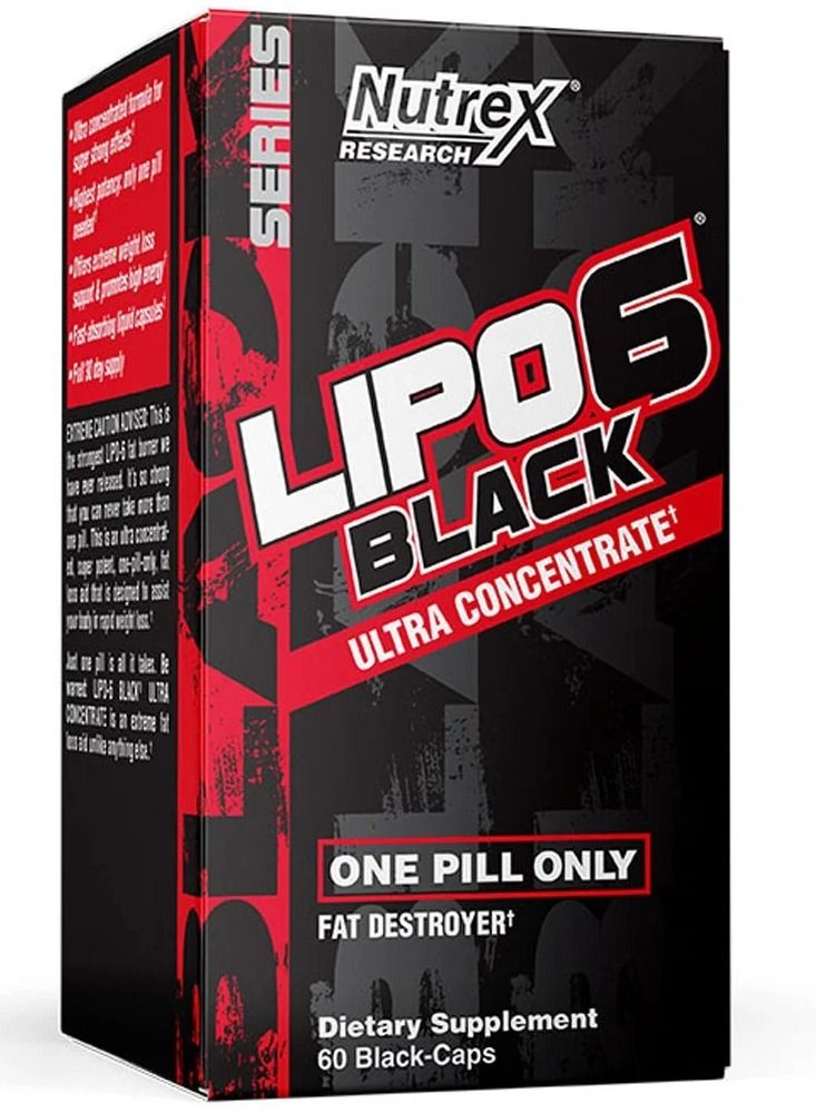 Lipo-6 Black Ultra Concentrated Fat Destroyer 60 Capsules