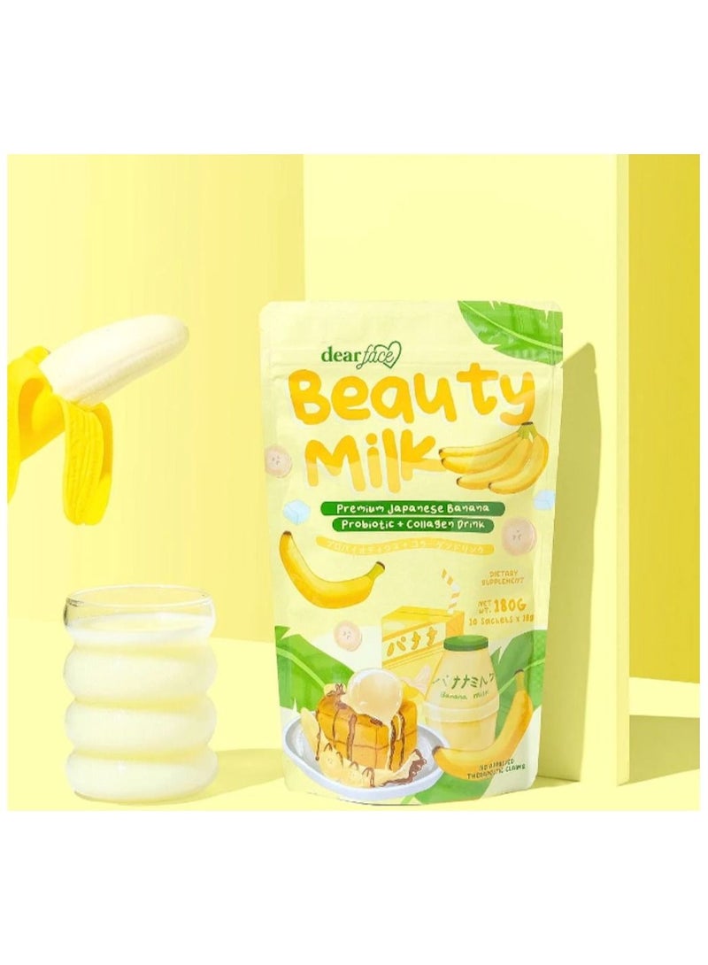 Dear Face Beauty Milk Premium Japanese Banana Probiotic + Collagen Drink