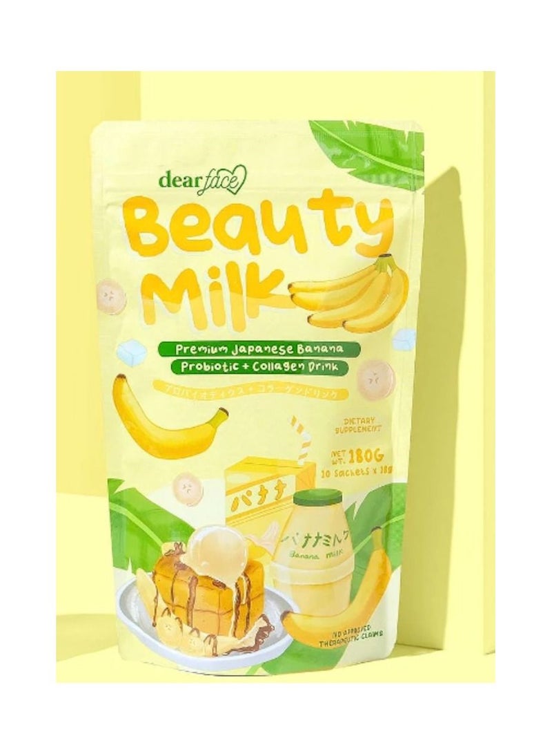 Dear Face Beauty Milk Premium Japanese Banana Probiotic + Collagen Drink