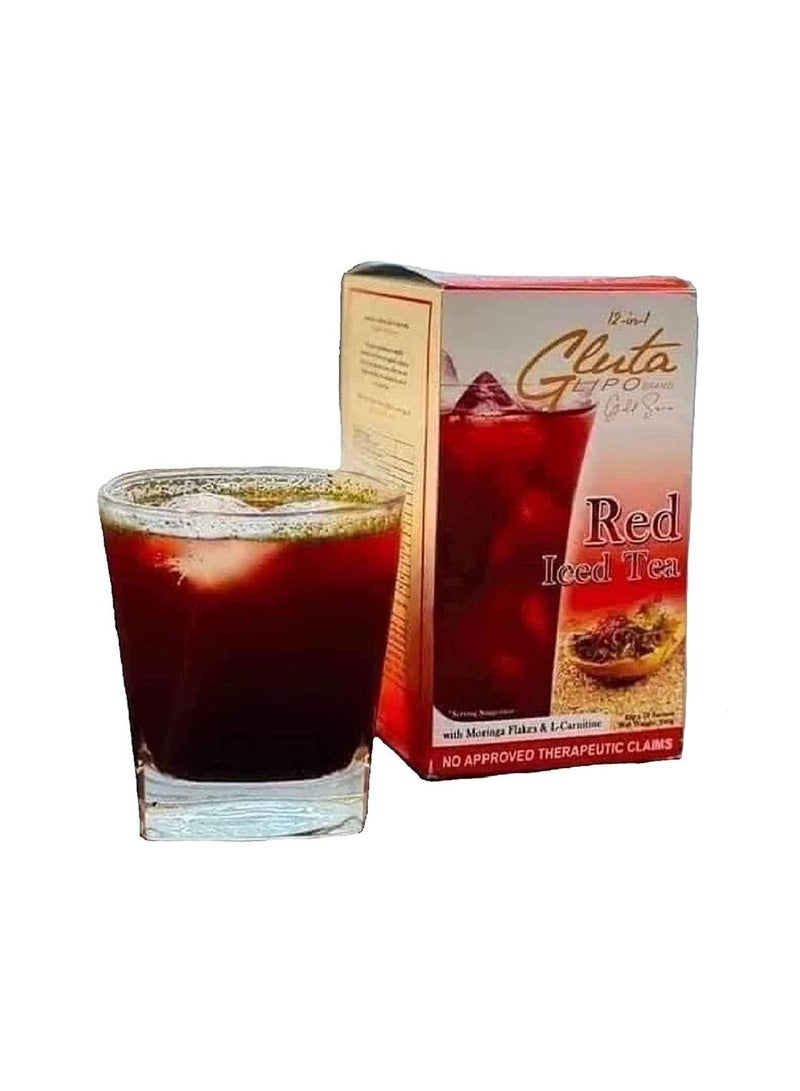 12 in 1 Lipo Gold Series Red Iced Tea 10 Sachets