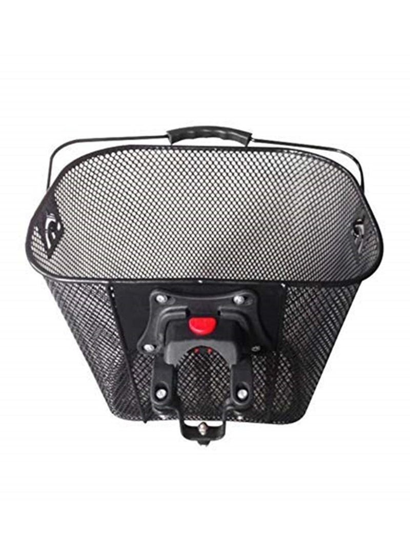 Bike Front Carrier Basket Pet Carrier Quick Release Basket designed Metal Mesh Basket for Front of Bicycle