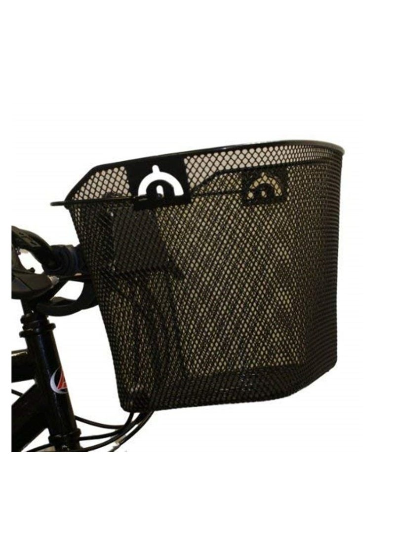 Bike Front Carrier Basket Pet Carrier Quick Release Basket designed Metal Mesh Basket for Front of Bicycle