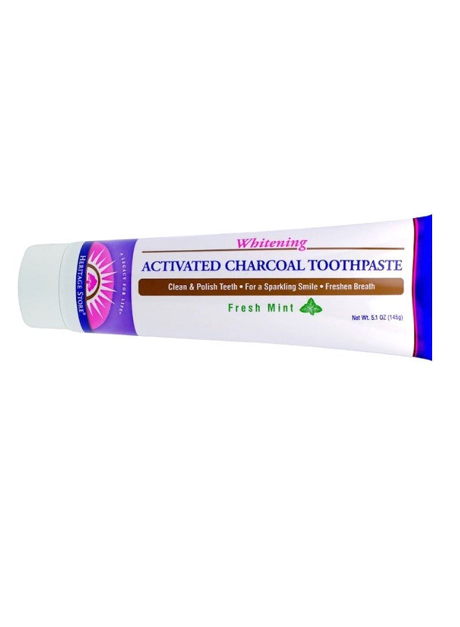 Fresh Mint Activated Charcoal Whitening Toothpaste Clear