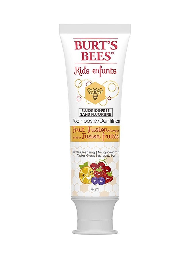 Kids Toothpaste Fruit Flavored Fluoride Free white 95ml