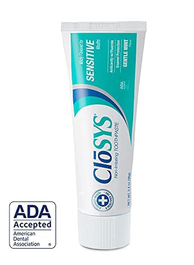 Fluoride Toothpaste, 3.4 Ounce, Travel Size, Gentle Mint, Tsa Compliant, Whitening, Enamel Protection, Sulfate Free