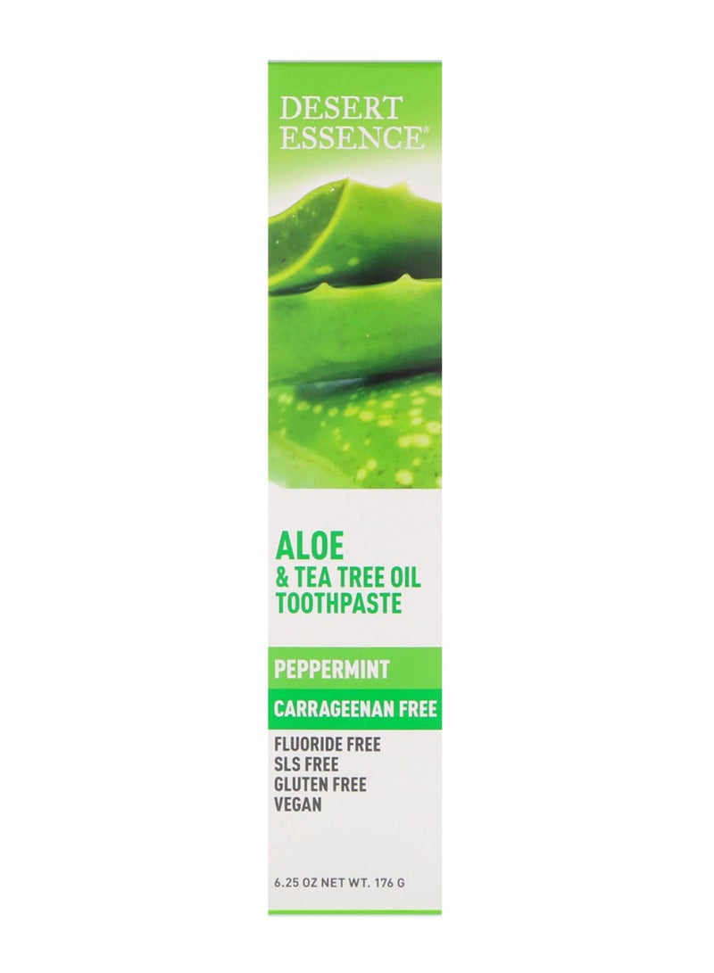 Peppermint Aloe And Tea Tree Oil Toothpaste 176grams