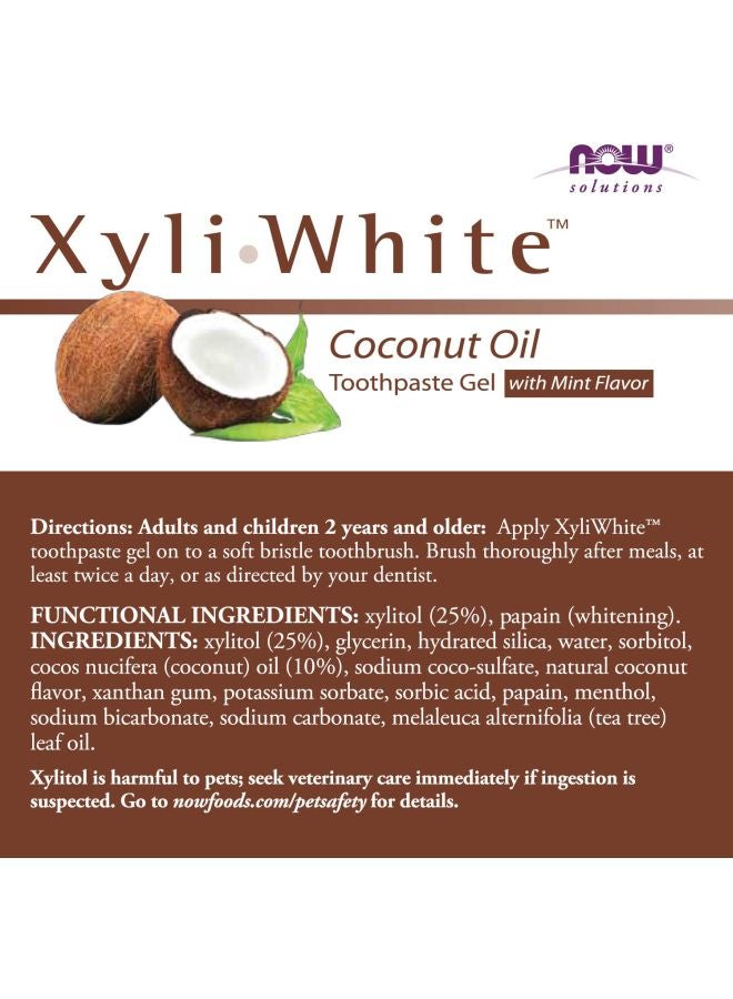 Xyli White Coconut Oil Mint Flavour Toothpaste Gel 181grams