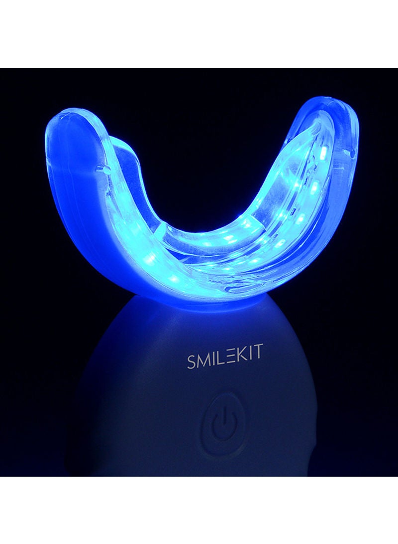 Home Wireless Teeth Whitening Kit 16 Points LED Blue Light Accelerator Whitening and Stain Removal White