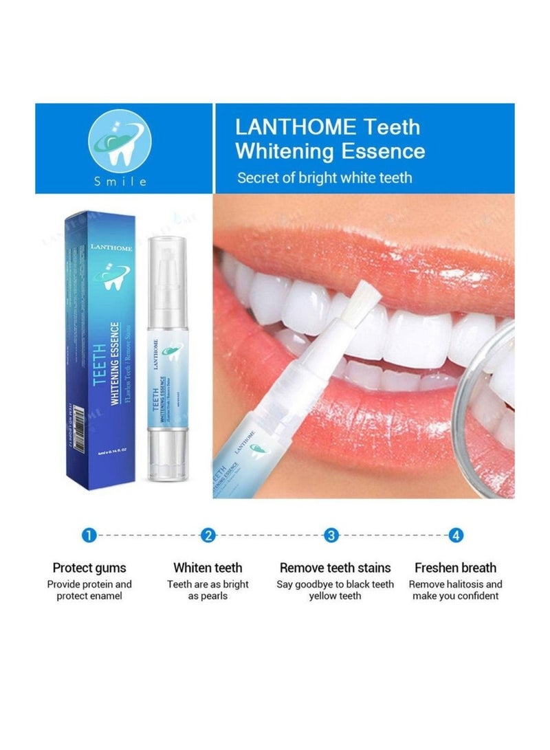 2 Pieces of Teeth Whitening Pen Single Piece More Than 20 Uses Effective Painless No Sensitivity Travel Friendly Easy to Use Beautiful White Smile Natural And Freshens The Breath (4ml)