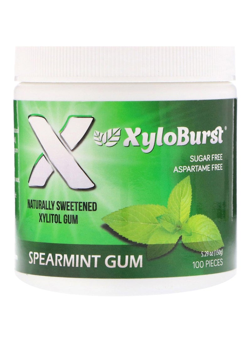 Spearmint Flavour Sweetened Xylitol Gum 150grams