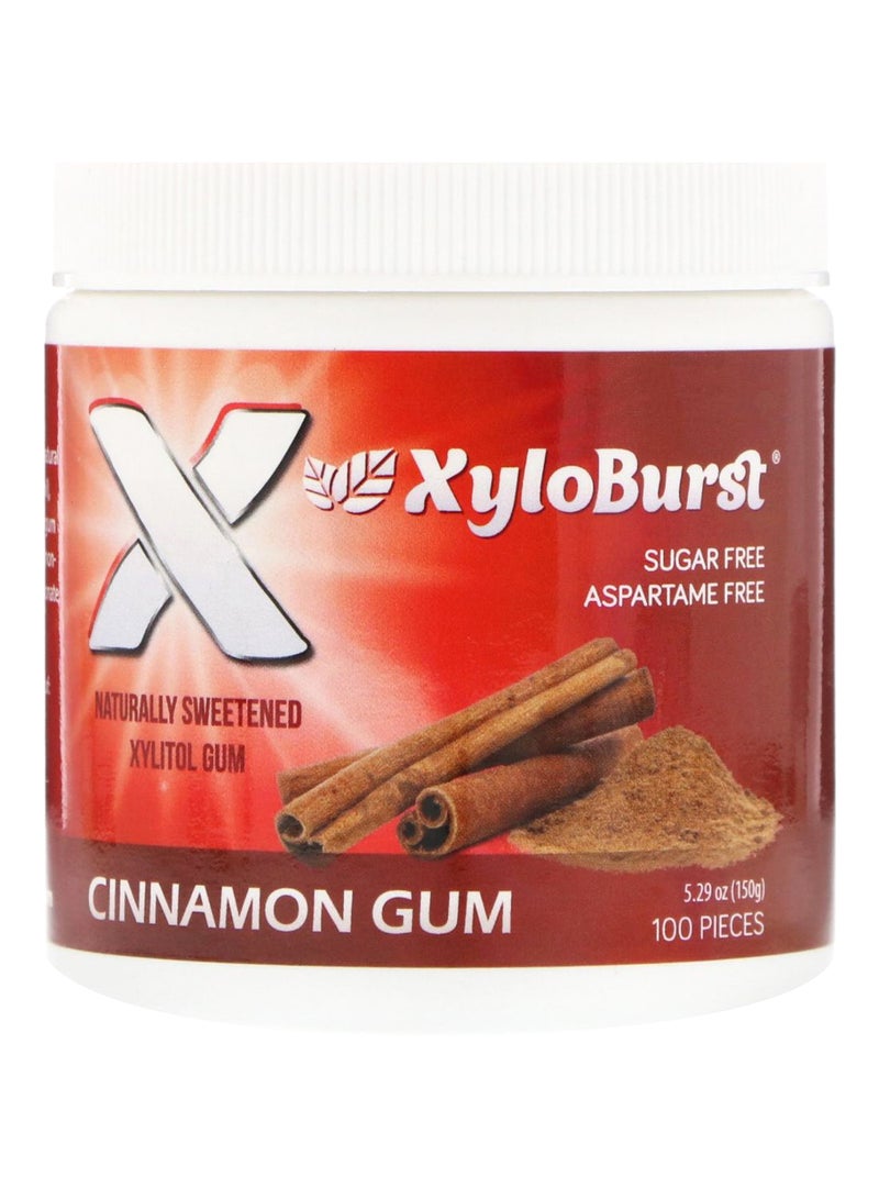 Cinnamon Flavour Sweetened Xylitol Gum 150grams