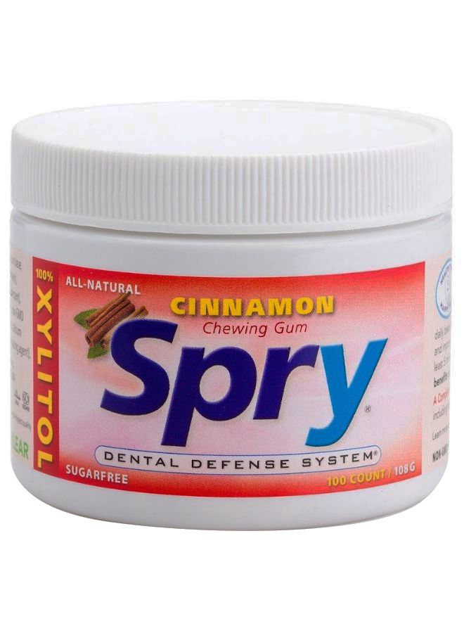 Spry Cinnamon Chewing Gum - 100 Count 108grams