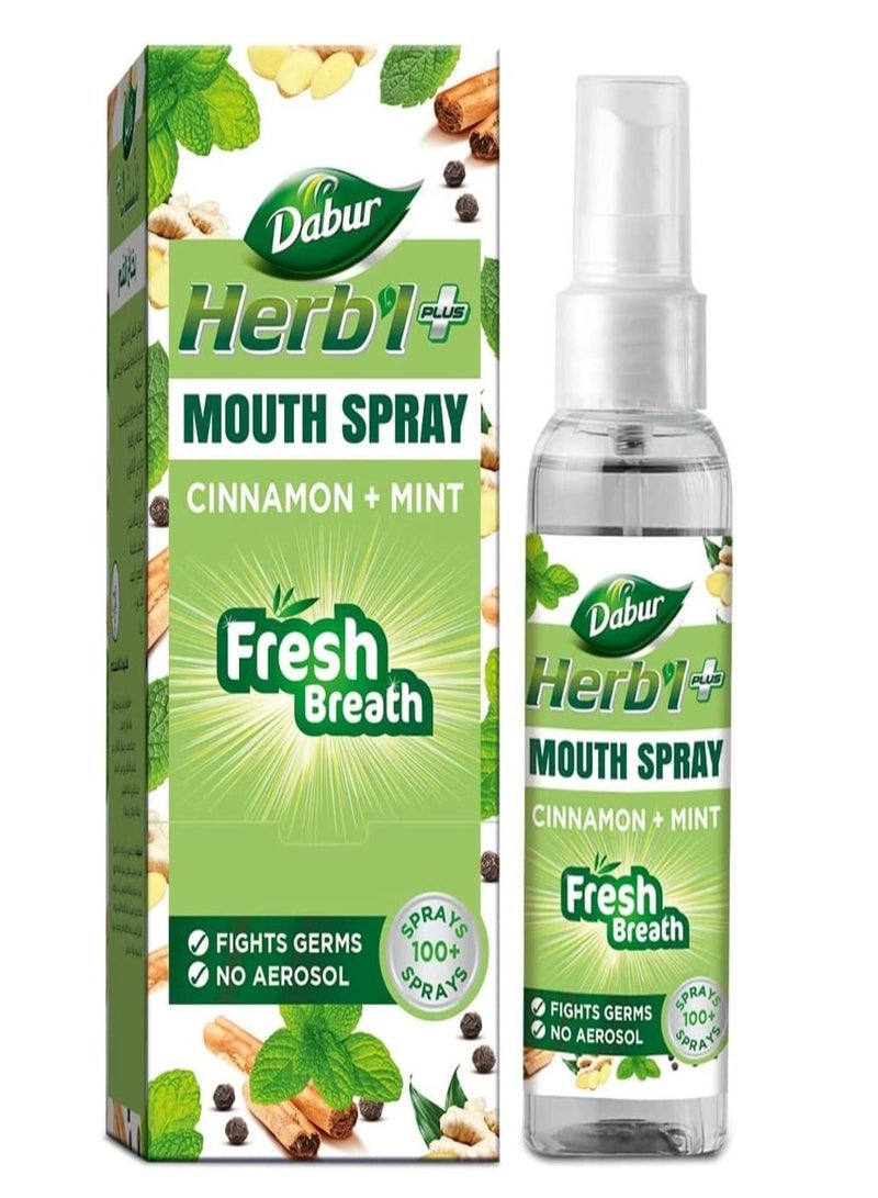 Dabur Herb’l Plus Mouth Spray Fresh Breath with Cinnamon and Mint 10ml