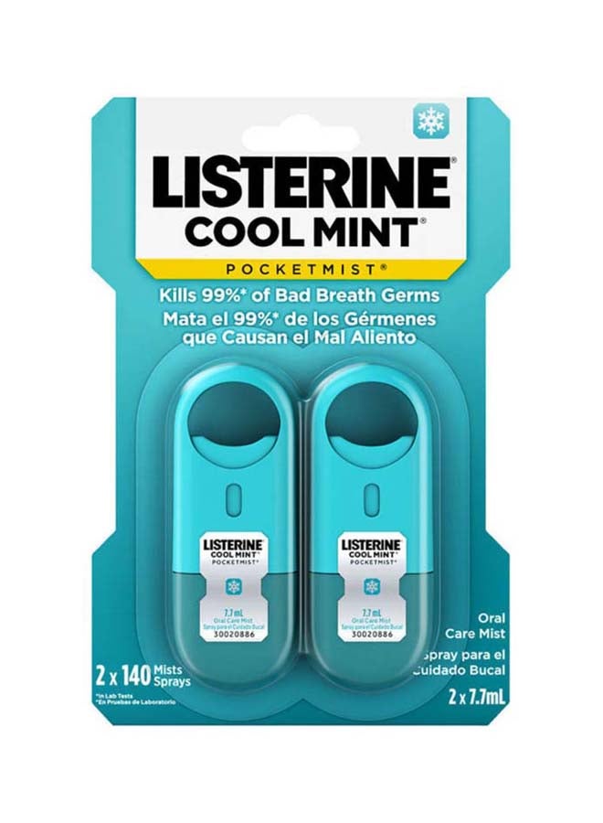 Pocketmist Cool Mint Mist Sprays 2x7.7ml