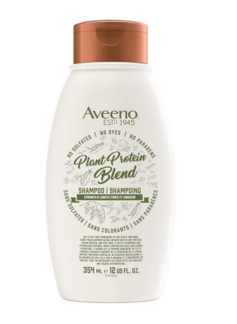 Aveeno Strength & Length Plant Protein Blend Shampoo, Vegan Formula for Strong Healthy-Looking Hair, 354 Ml