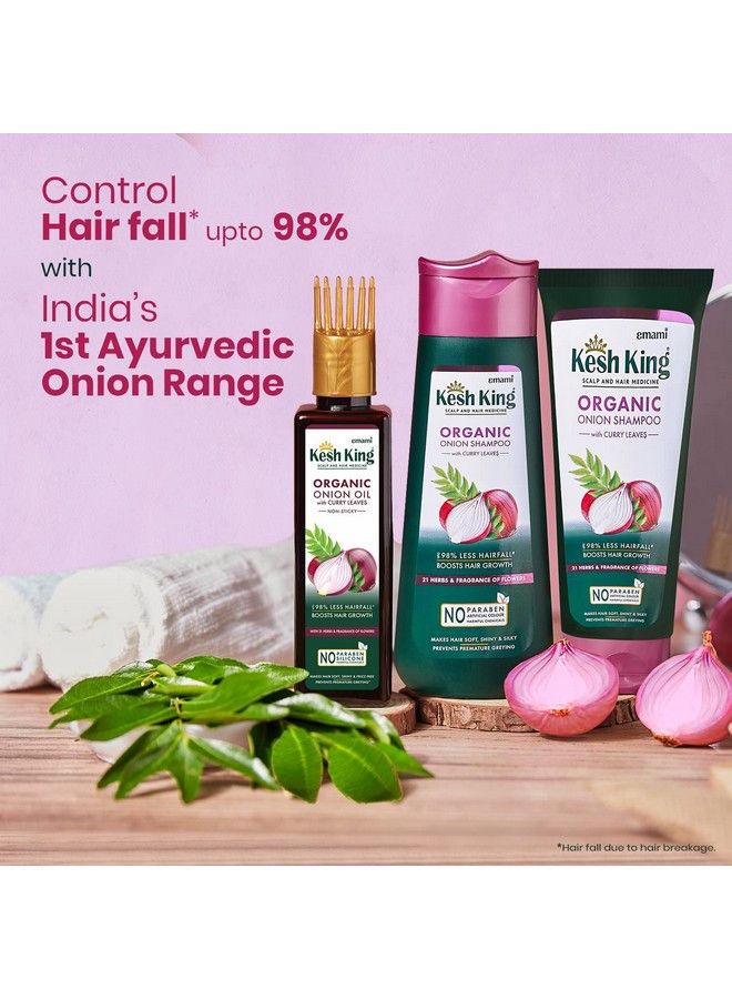 Ayurvedic Onion Hair Growth Shampoo Reduces Split Ends & Frizz Repairs Dry & Damaged Hair With The Goodness Of Onion Amla And Bhringraj (600 Ml)