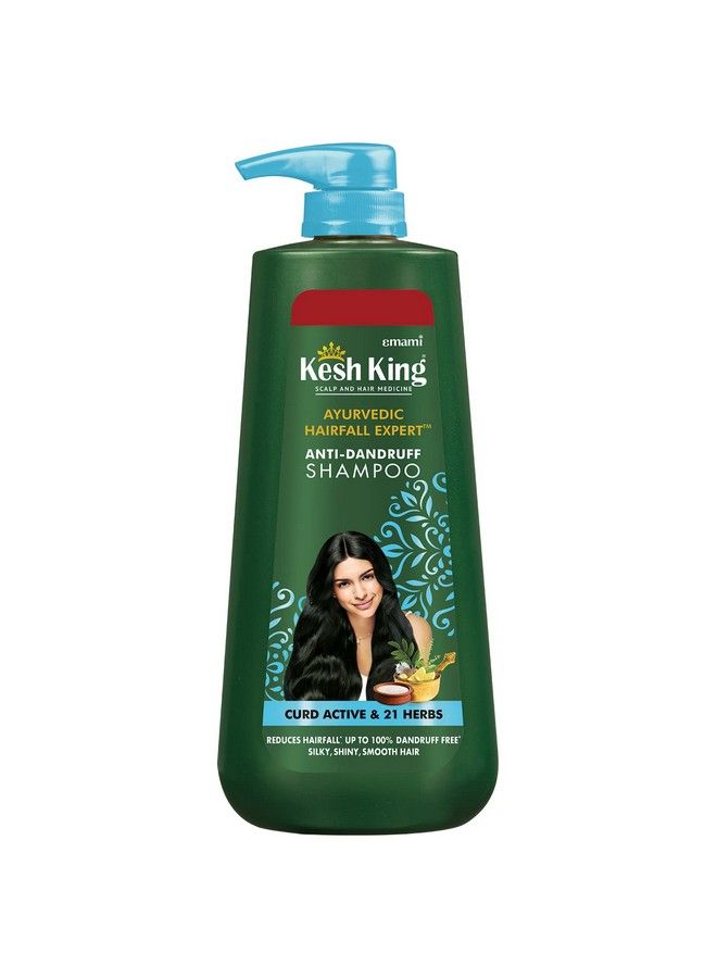 Ayurvedic Antidandruff Reduces Hair Fall Soothes Itchy Scalp No Paraben & No Silicon 21 Natural Ingredients The Goodness Of Curd Lemon And Neem Shampoo For Women And Men 600 Ml