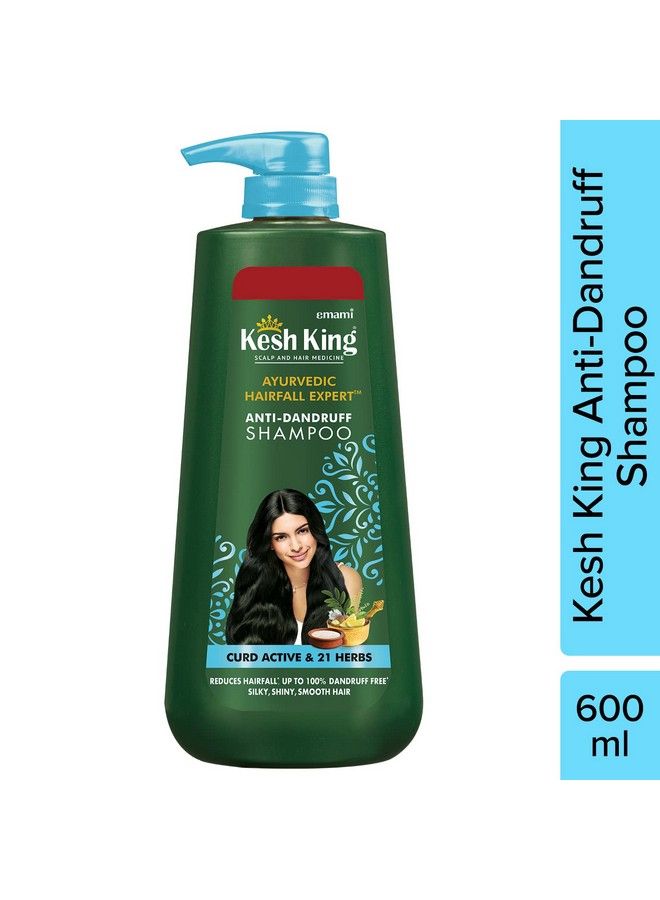 Ayurvedic Antidandruff Reduces Hair Fall Soothes Itchy Scalp No Paraben & No Silicon 21 Natural Ingredients The Goodness Of Curd Lemon And Neem Shampoo For Women And Men 600 Ml