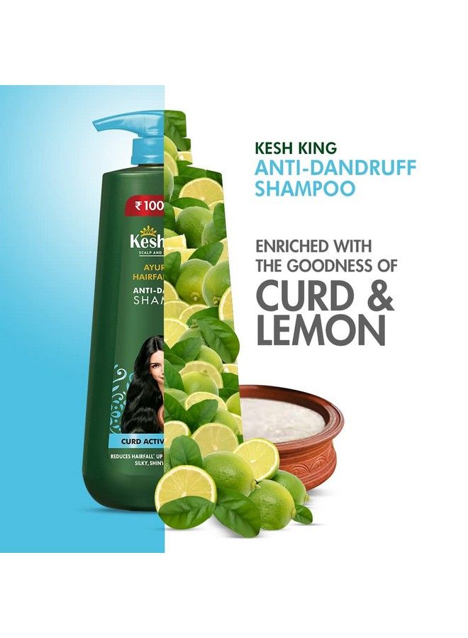 Ayurvedic Antidandruff Reduces Hair Fall Soothes Itchy Scalp No Paraben & No Silicon 21 Natural Ingredients The Goodness Of Curd Lemon And Neem Shampoo For Women And Men 600 Ml