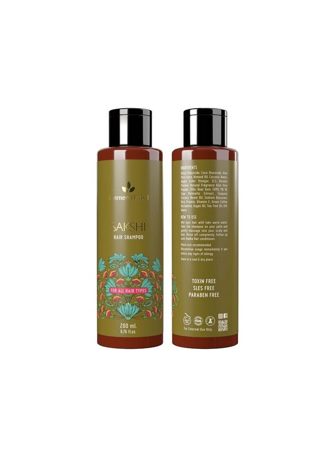 Sakshi Hair Shampoo ; For All Hair Types ; Deep Cleaning Shampoo With Extra Foam ; Sles & Paraben Free ; 200Ml