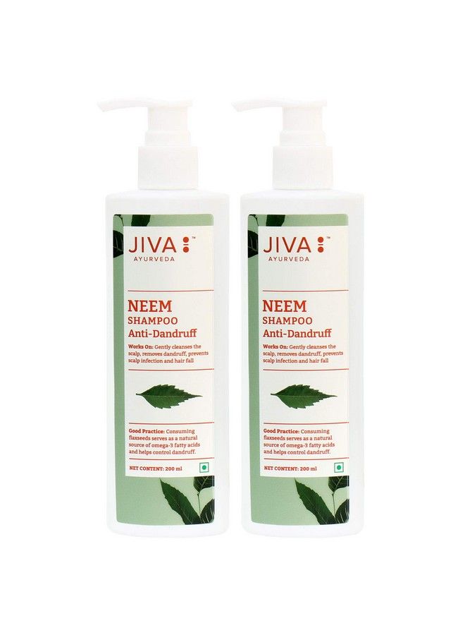 Neem Shampoo 200 Ml Pack Of 2 For All Hair Types Formulated By Doctors Ayurvedic Antidandruff Formula