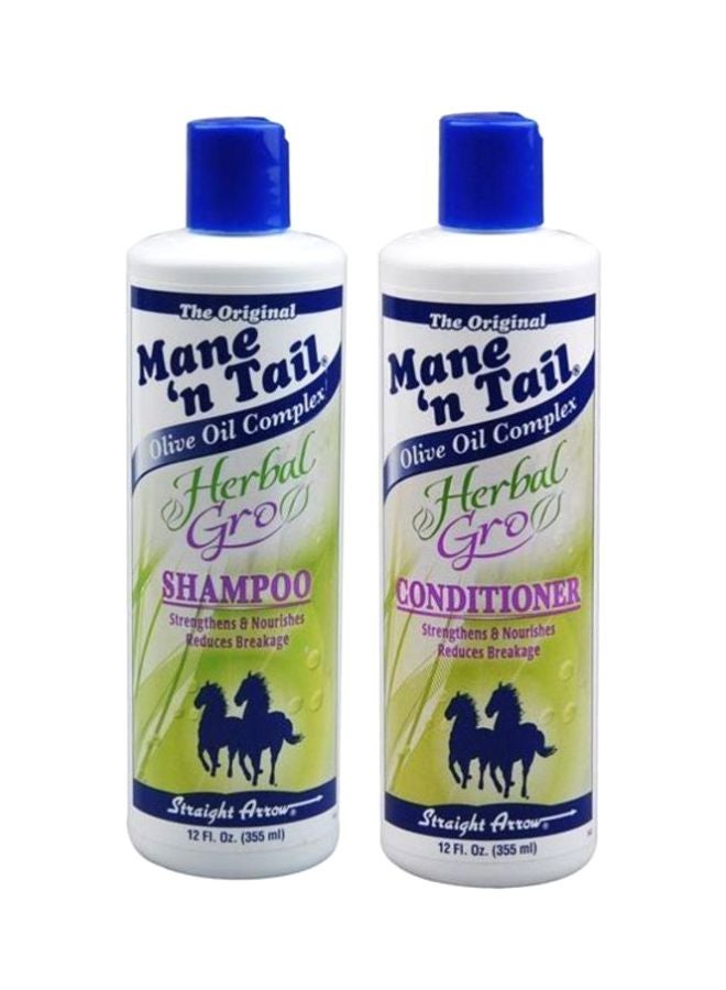 Pack Of 2 Herbal-Gro Shampoo And Conditioner Set 710ml