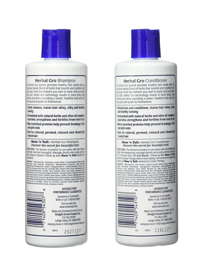 Pack Of 2 Herbal-Gro Shampoo And Conditioner Set 710ml