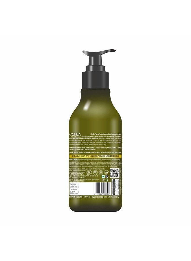 Herbals Onion & Ginger Hair Growth Shampoo I Enriched With Onion Bulb Ginger Extract I 300Ml