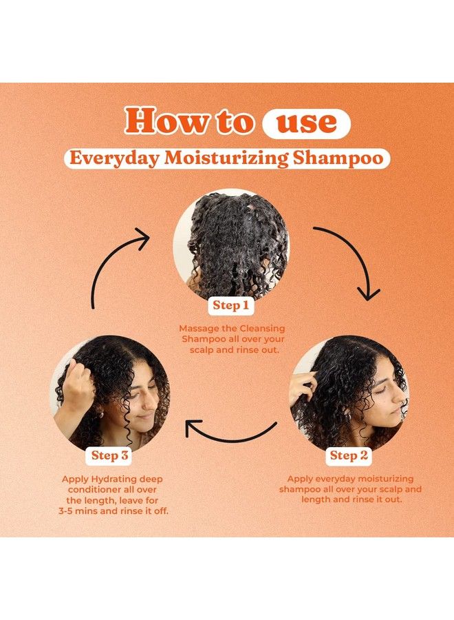 Everyday Moisturizing Shampoo For Curly And Wavy Hair Ph Balancing Itchy Dry Flaky Scalp Solution Apple Cider Vinegar Cruelty Free Paraben & Silicone Free (100Ml)