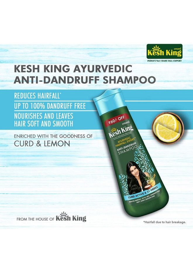 Ayurvedic Antidandruff Shampoo Up To 100% Dandruff Free Reduces Hair Fall 21 Natural Ingredients With The Goodness Of Curd Lemon And Neem For Unisex 340Ml