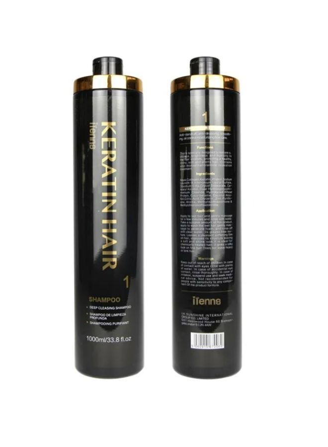 Keratin Treatment Natural hair keratin straightening brazilian Shampoo 1000 ML