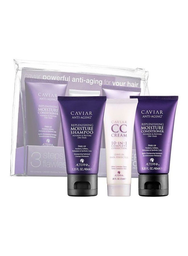 Caviar CC Cream, Conditioner And Shampoo Travel Set