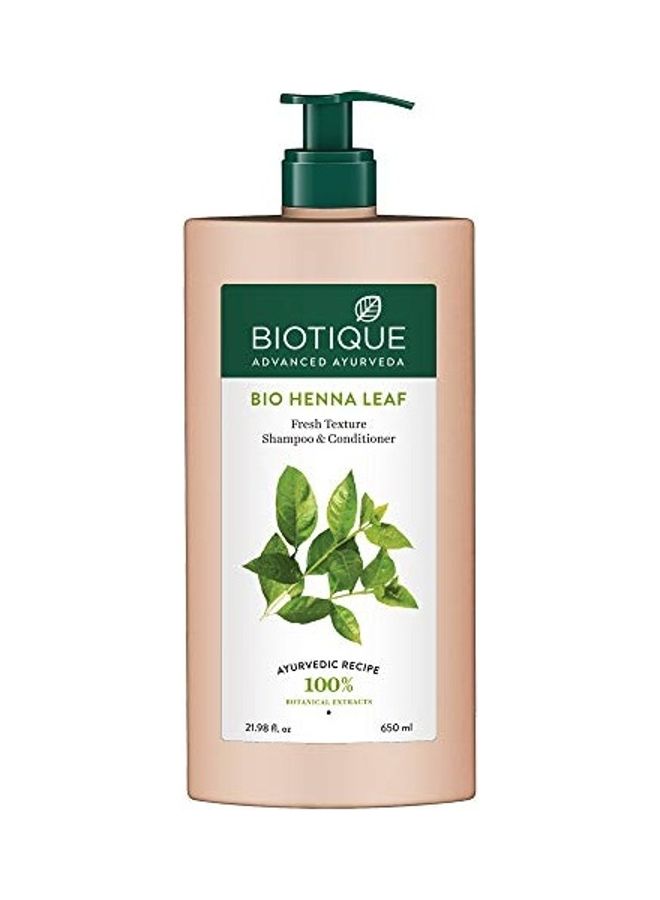 Bio Henna Leaf Fresh Texture Shampoo and Conditioner Multicolour 650ml