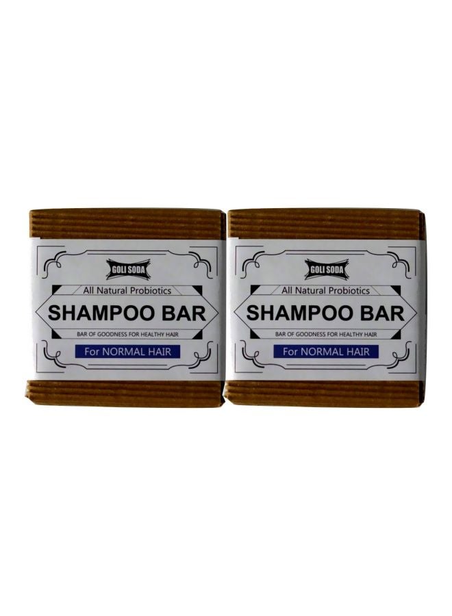 Pack Of 2 Natural Probiotics Shampoo Bar Brown