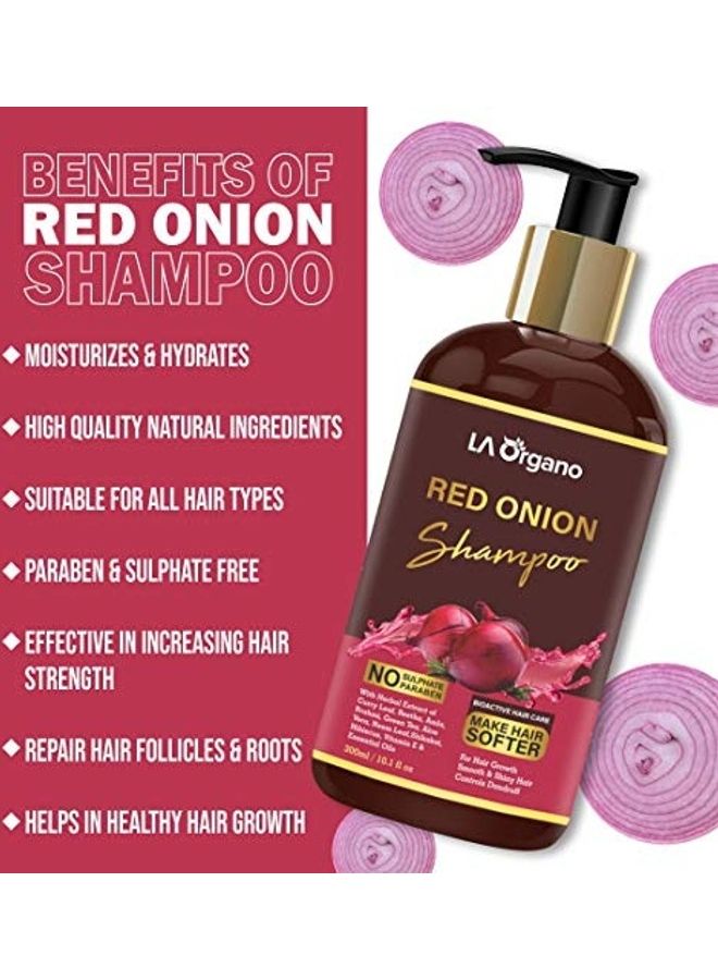 Red Onion Hair Shampoo For Complete Hair Solution Multicolour 300ml