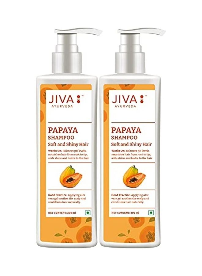 Pack Of 2 Ayurveda Papaya Shampoo Multicolour 400ml