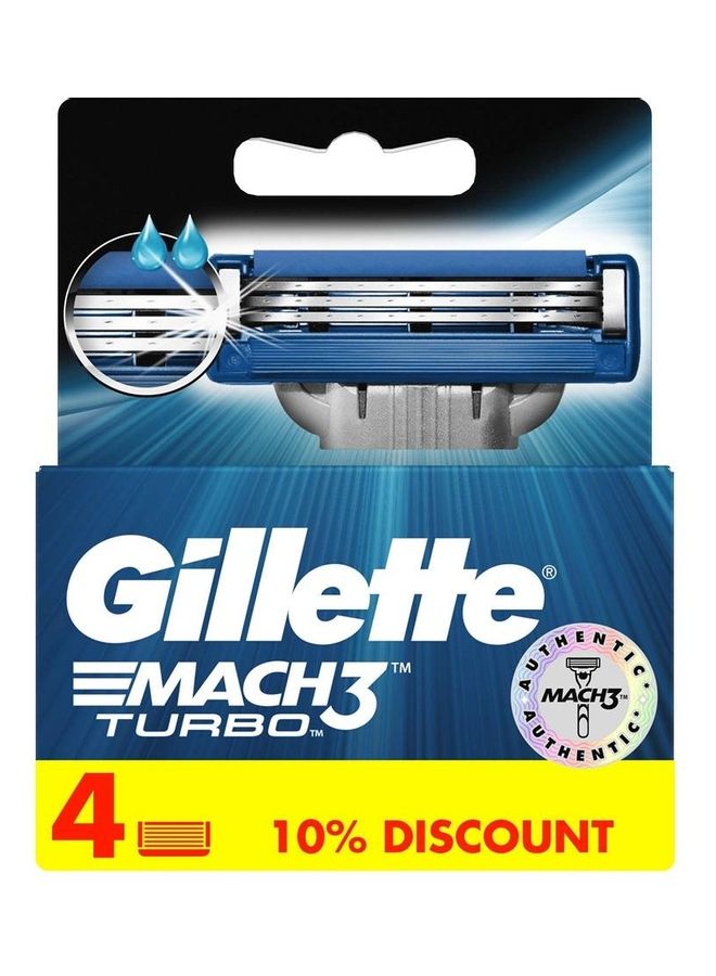 Mach3 Turbo Razor Blade Refills 4's