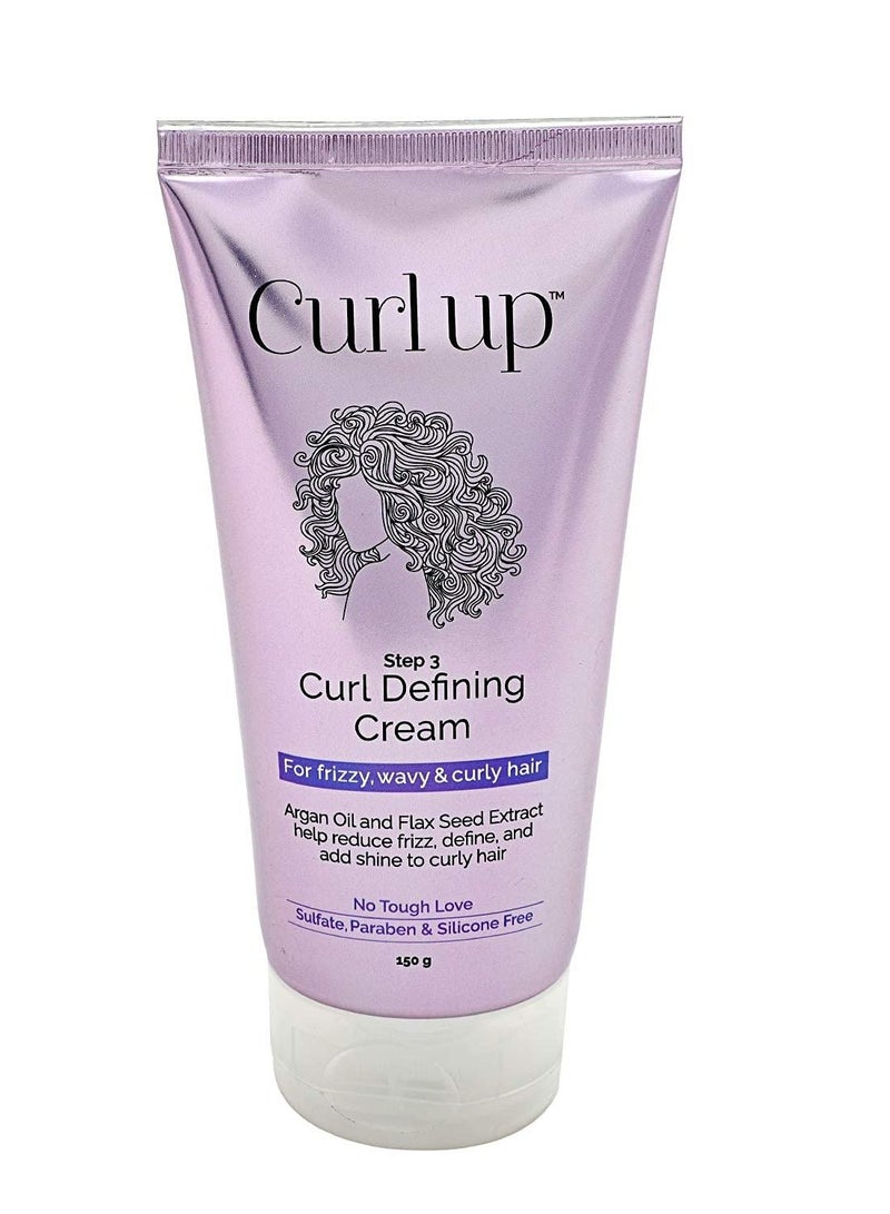 Curl Up Curl Defining Cream All In One Leave In Conditioner Moisturizes Curly Hair 150g